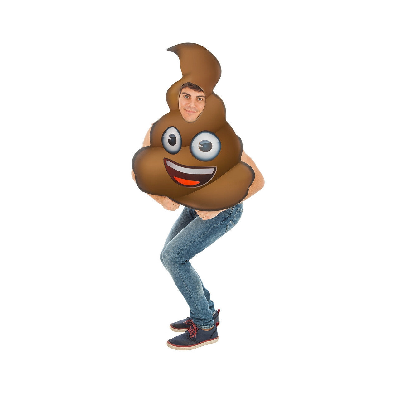 Op deze afbeelding zie je een Kostuums, van het merk Chaks. Lachende Poep Emoji Kostuum