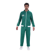 Op deze afbeelding zie je een Kostuums, van het merk Chaks. Trainingspak 456 Squad Game Player Man Kostuum