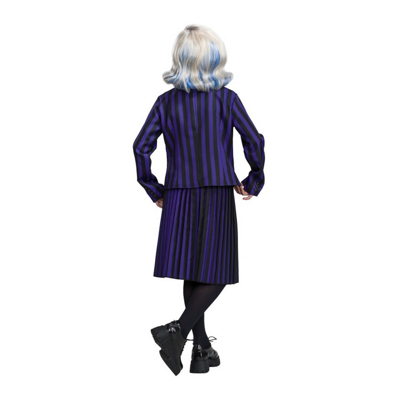 Op deze afbeelding zie je een Kostuums, van het merk Chaks. Wednesday™ School Uniform Zwart Paars Meisje Kostuum