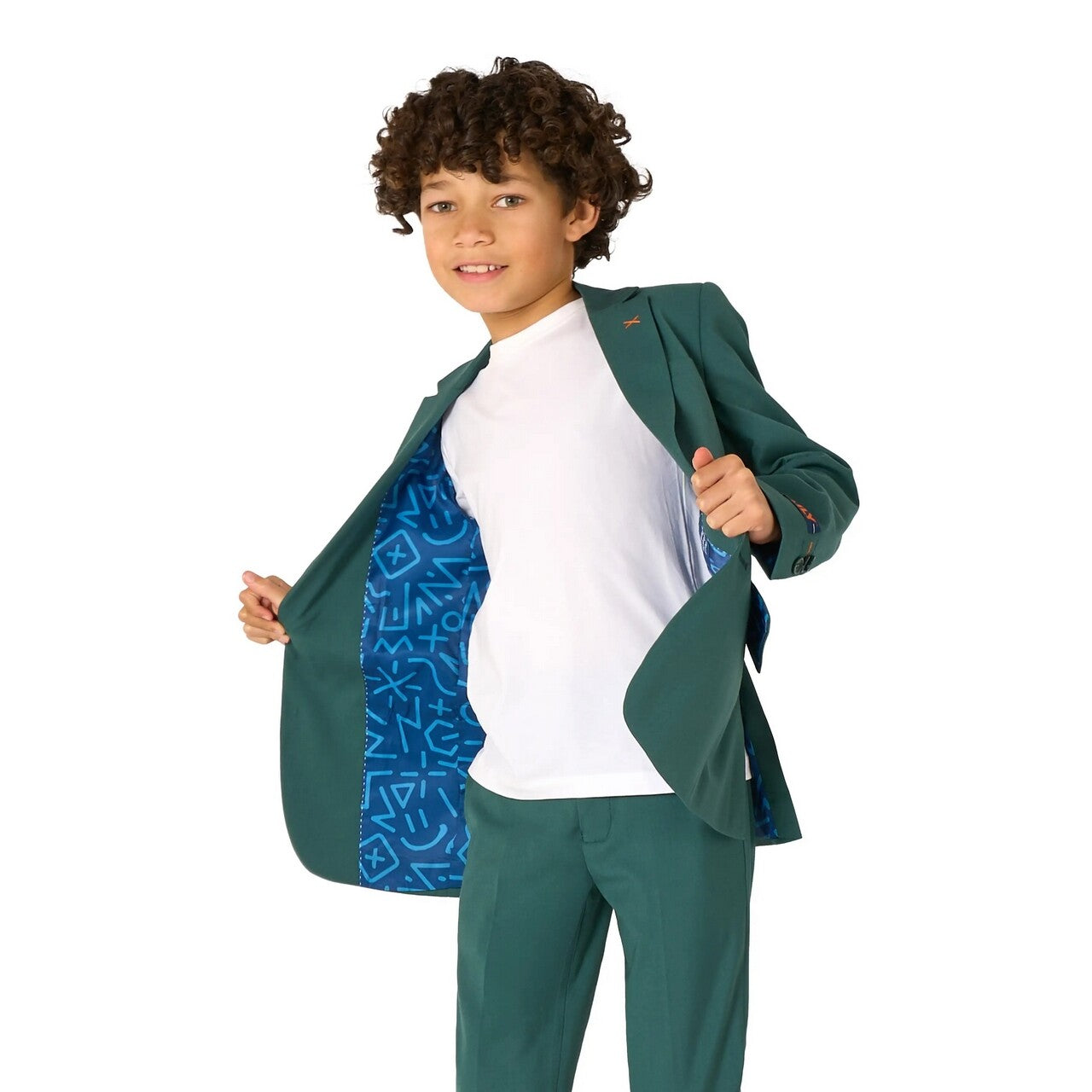 Op deze afbeelding zie je een Kostuums, van het merk Opposuits. Daily Posy Green Jongen Kostuum