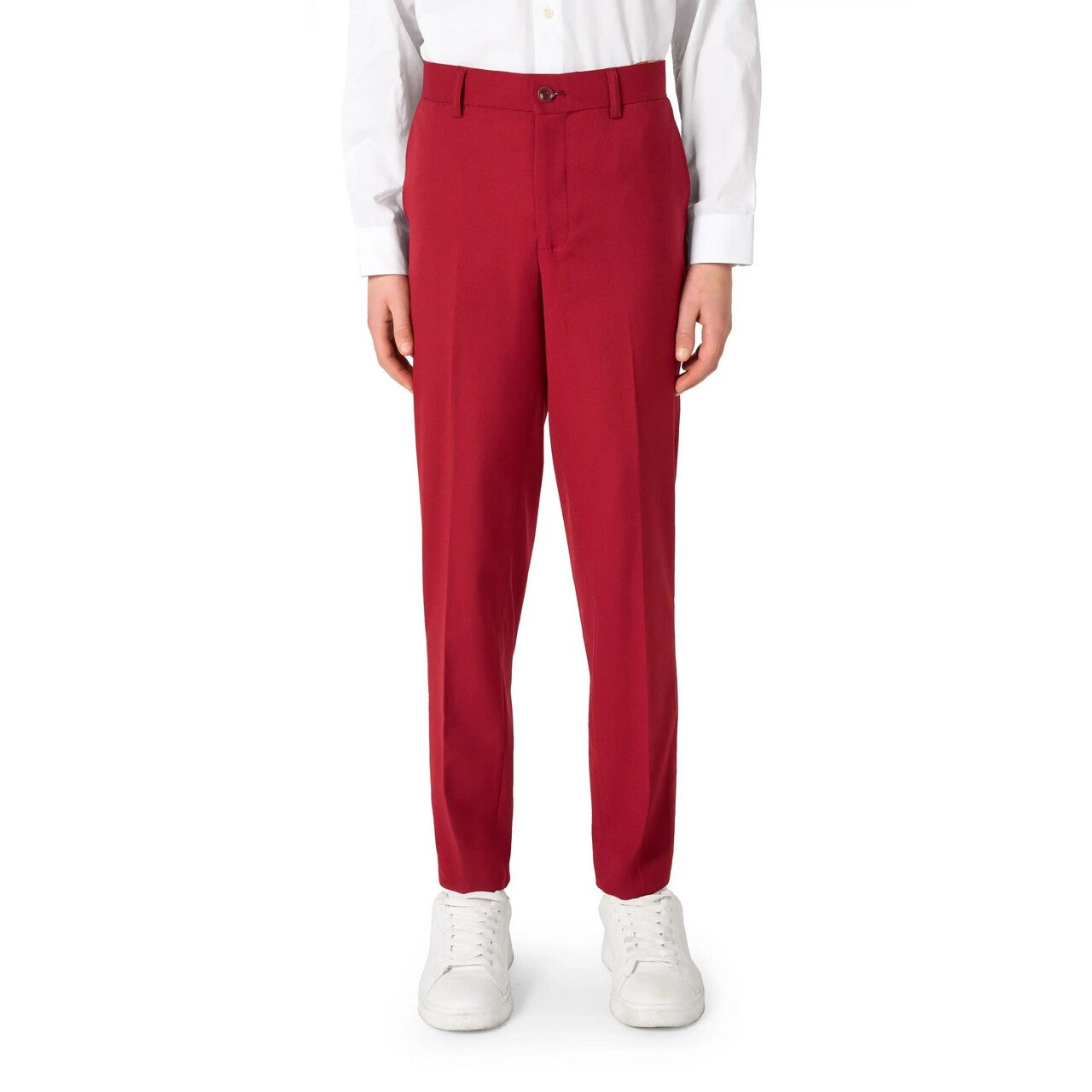 Op deze afbeelding zie je een Kostuums, van het merk Opposuits. Daily Bright Burgundy Tiener Jongen Kostuum