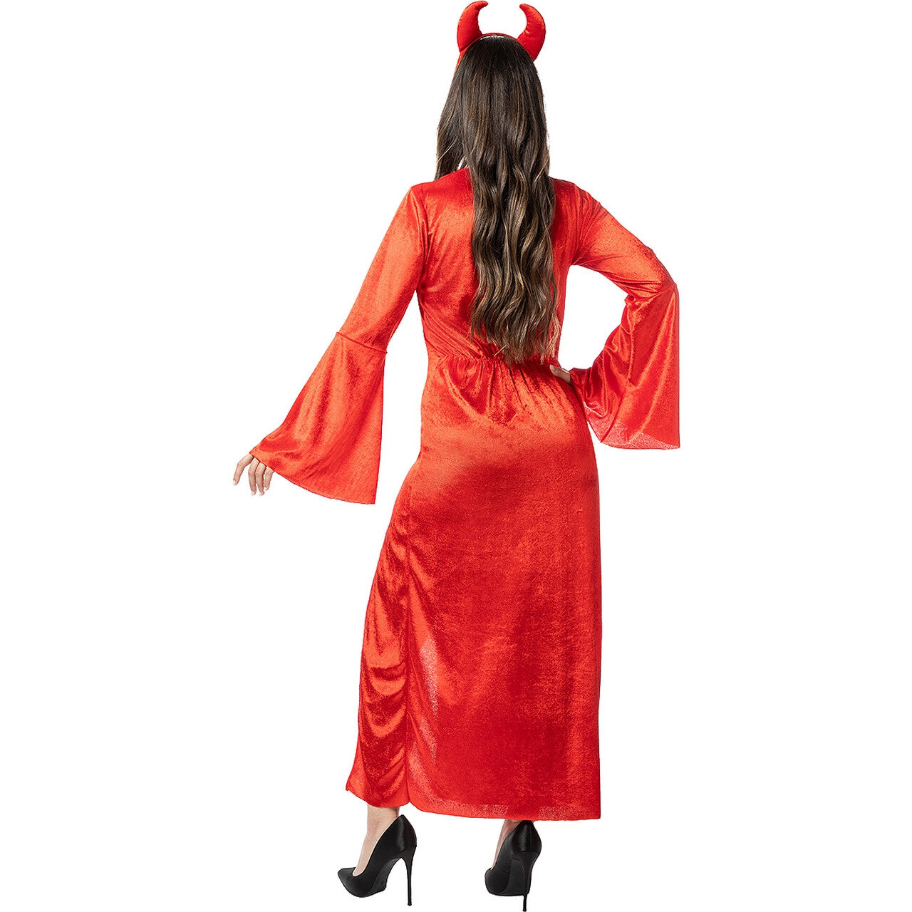 Op deze afbeelding zie je een Kostuums, van het merk Funidelia. Duivel Aanbidster Devilina Vrouw Kostuum