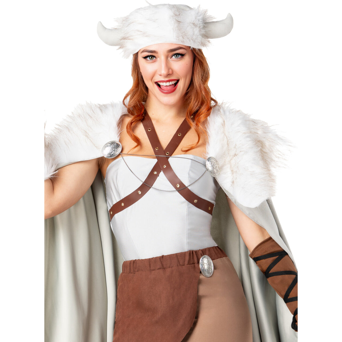 Op deze afbeelding zie je een Kostuums, van het merk Funidelia. Sexy Viking Valkyrie Vrouw Kostuum