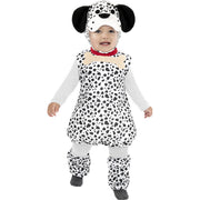 Op deze afbeelding zie je een Kostuums, van het merk Funidelia. 101 Stippen Dalmatier Hond Kind Kostuum
