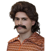 Op deze afbeelding zie je een Accessoires, van het merk Funidelia. 70S Funky Fella Pruik & Snor