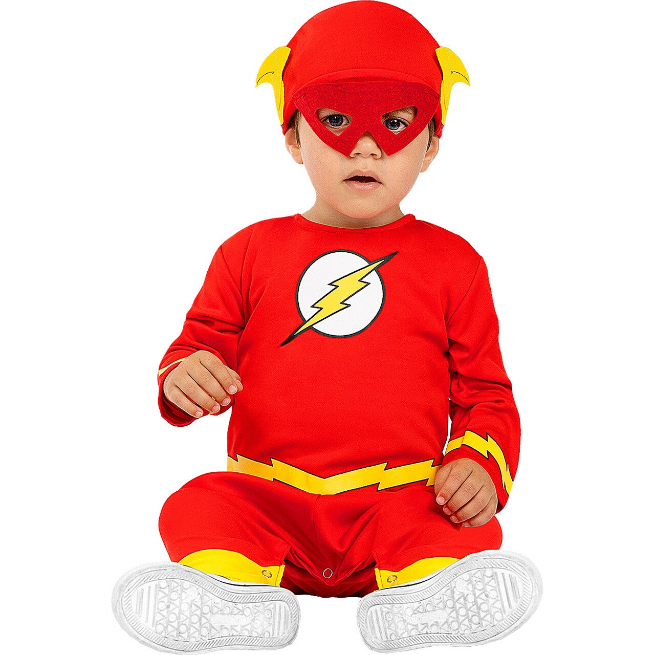 Op deze afbeelding zie je een Kostuums, van het merk Funidelia. Supersonische Baby The Flash Kind Kostuum