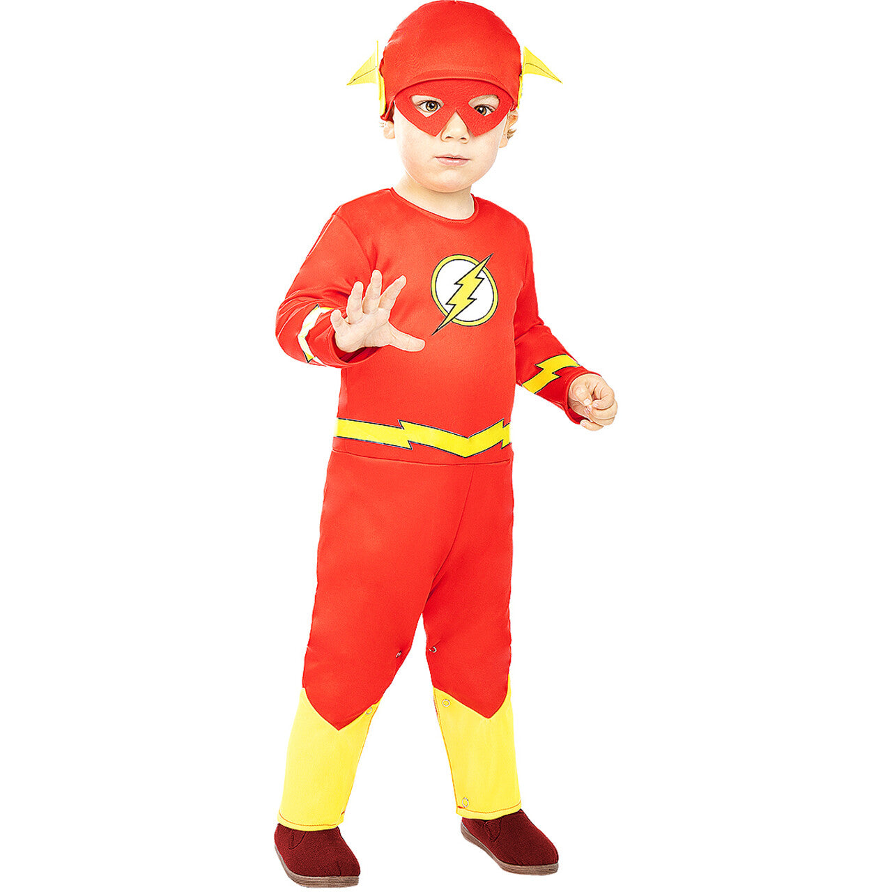 Op deze afbeelding zie je een Kostuums, van het merk Funidelia. Supersonische Baby The Flash Kind Kostuum