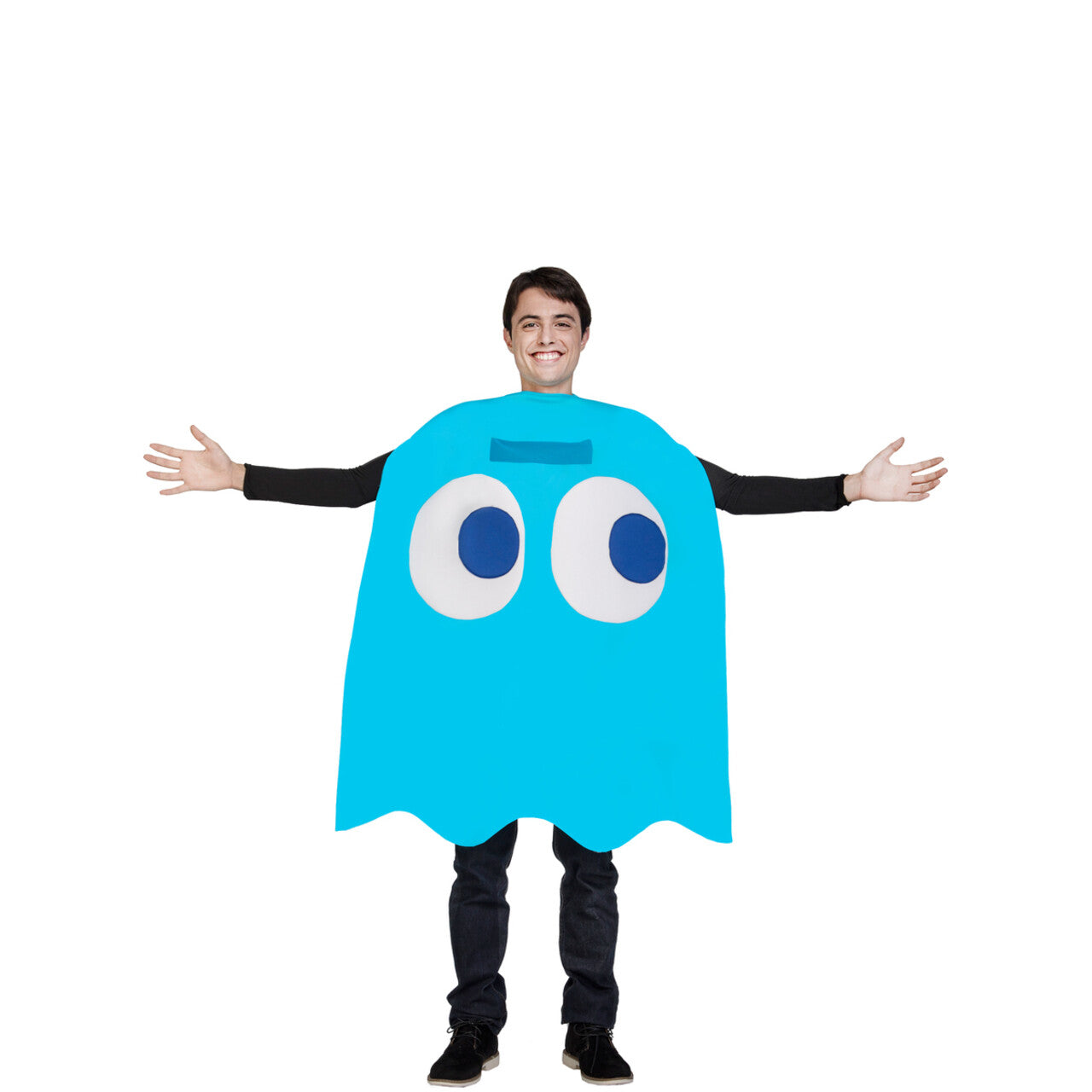 Op deze afbeelding zie je een Kostuums, van het merk Funidelia. Inky Blue Ghost Pacman Kostuum