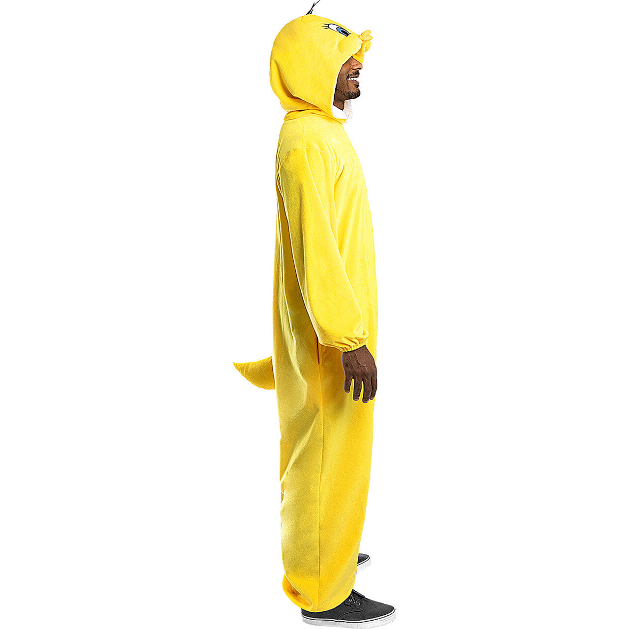 Op deze afbeelding zie je een Kostuums, van het merk Funidelia. Grappige Gele Tweety Onesie Looney Tunes Kostuum