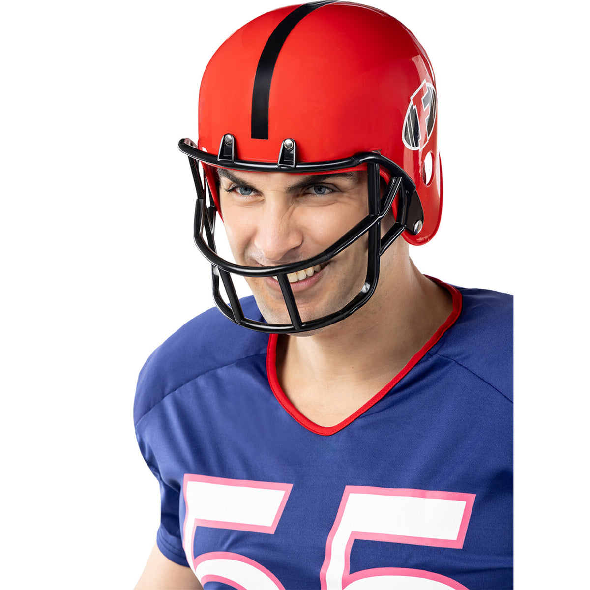 Op deze afbeelding zie je een Kostuums, van het merk Funidelia. American Football Helm Man Kostuum