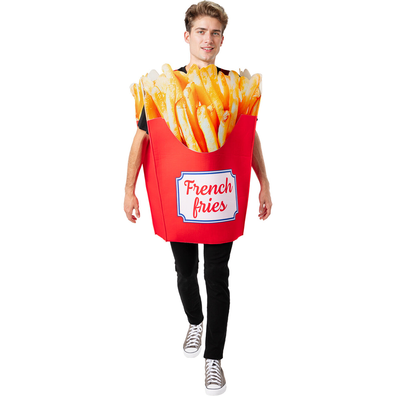 Op deze afbeelding zie je een Kostuums, van het merk Funidelia. French Fries Unisex Kostuum