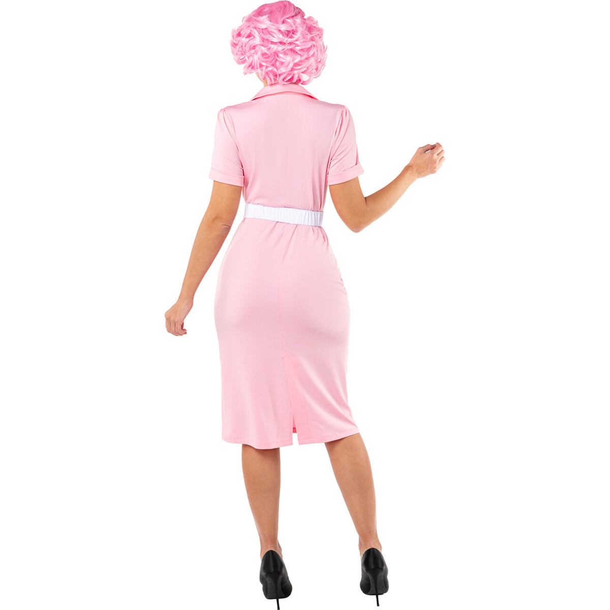 Op deze afbeelding zie je een Kostuums, van het merk Funidelia. Grease™ Pink Lady Frenchy Vrouw Kostuum
