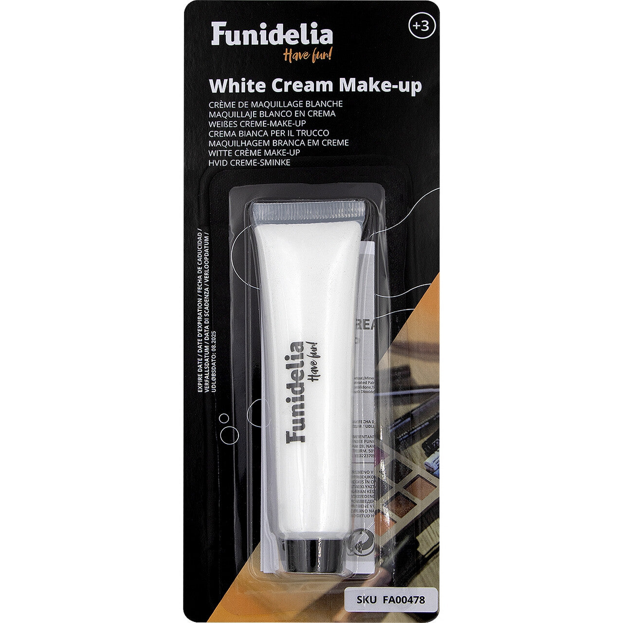 Op deze afbeelding zie je een Accessoires, van het merk Funidelia. Witte Make Up Schmink Creme 32 Gram