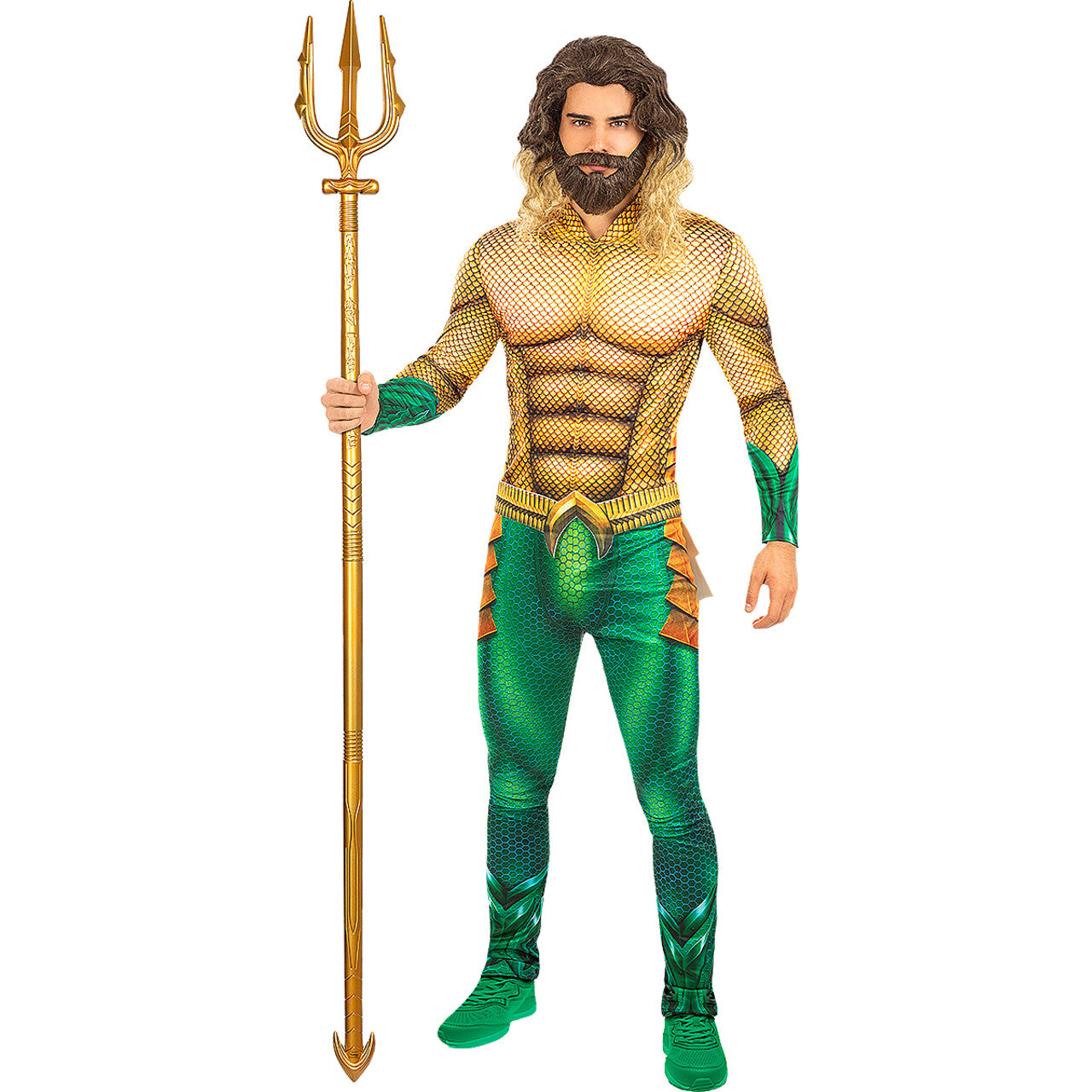 Op deze afbeelding zie je een Accessoires, van het merk Funidelia. Aquaman Koning Van De Zee Pruik Met Baard