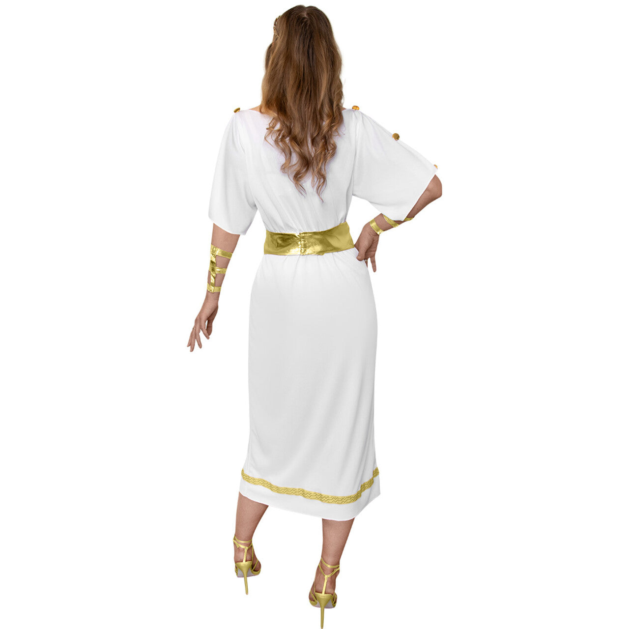 Op deze afbeelding zie je een Kostuums, van het merk Funidelia. Greek Goddess Costume For Women Vrouw Kostuum