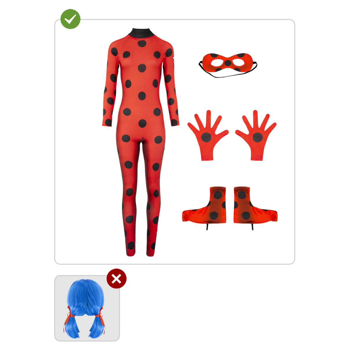 Op deze afbeelding zie je een Kostuums, van het merk Funidelia. Miraculous Ladybug™ Vrouw Kostuum