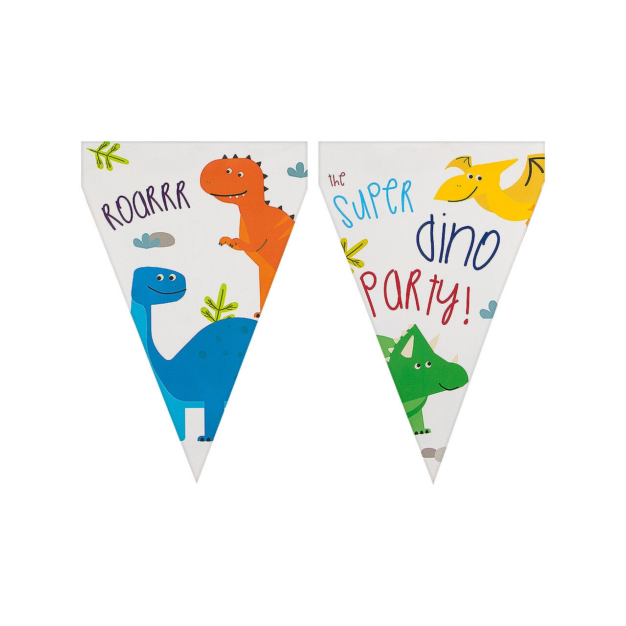 Op deze afbeelding zie je een Decoratie, van het merk Funidelia. Vlaggenlijn Super Dino Party 3 Meter