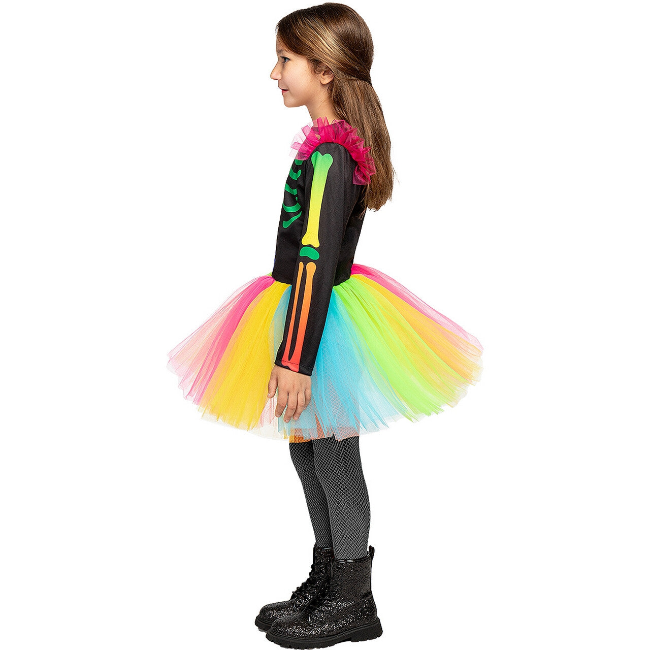 Op deze afbeelding zie je een Kostuums, van het merk Funidelia. Ballerina Skelet Meisje Kostuum