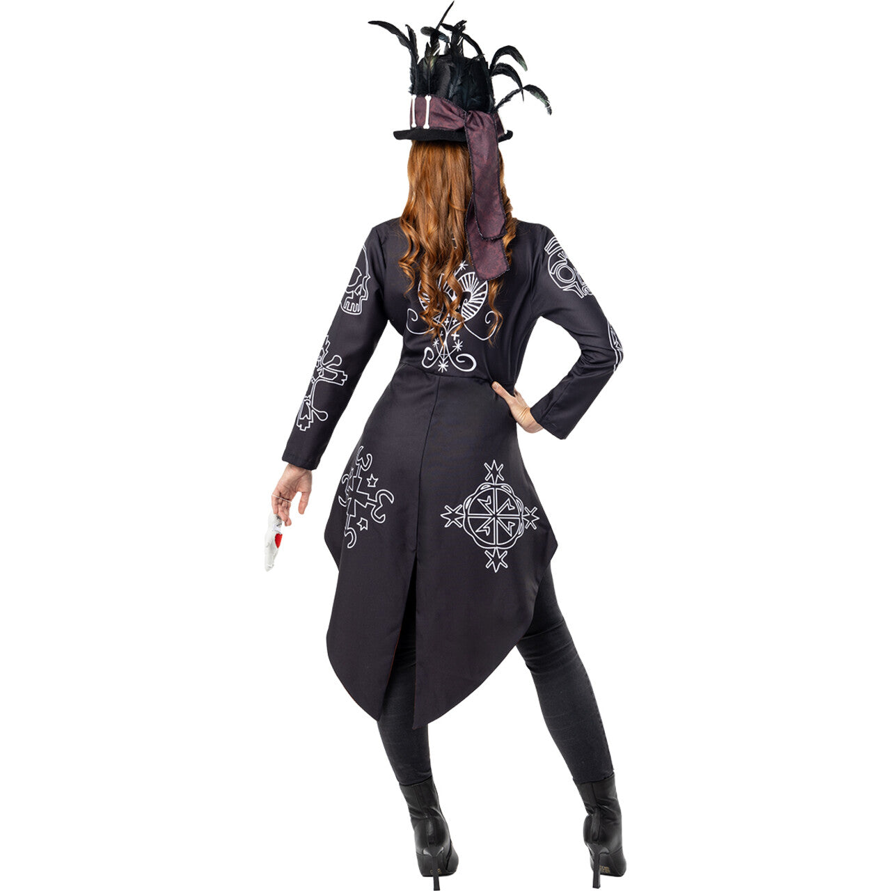 Op deze afbeelding zie je een Kostuums, van het merk Funidelia. Voodoo Skeleton Lady Vrouw Kostuum