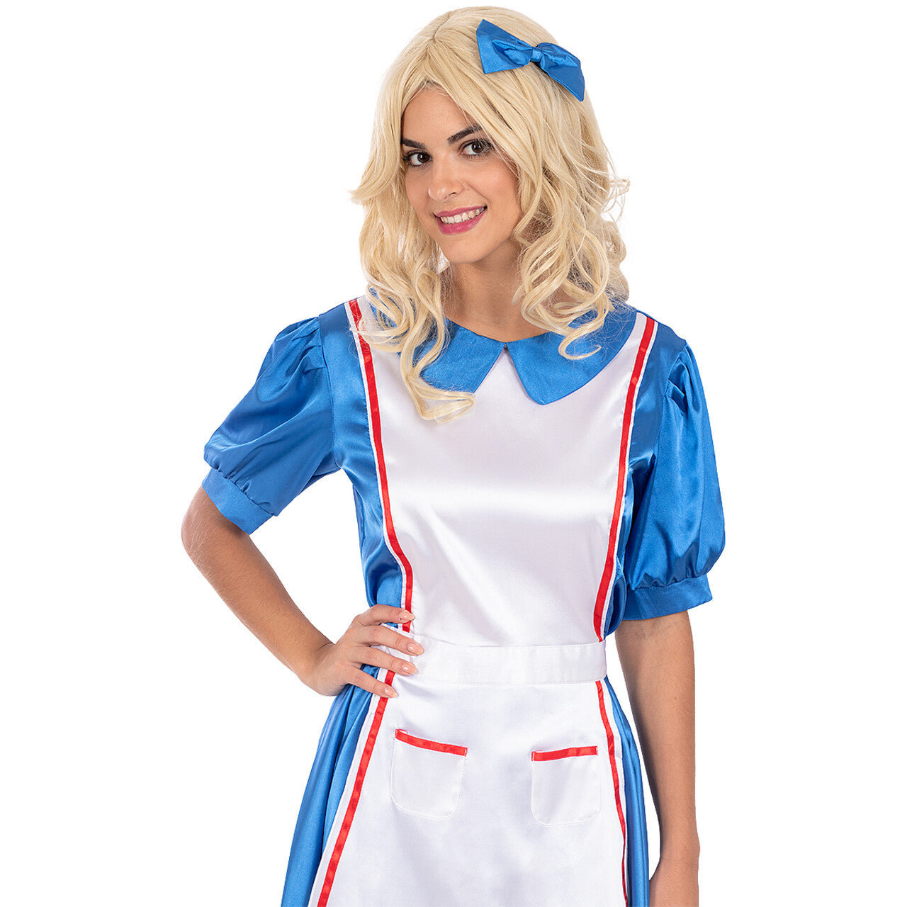 Op deze afbeelding zie je een Kostuums, van het merk Funidelia. Zoetsappige Alice In Wonderland Vrouw Kostuum