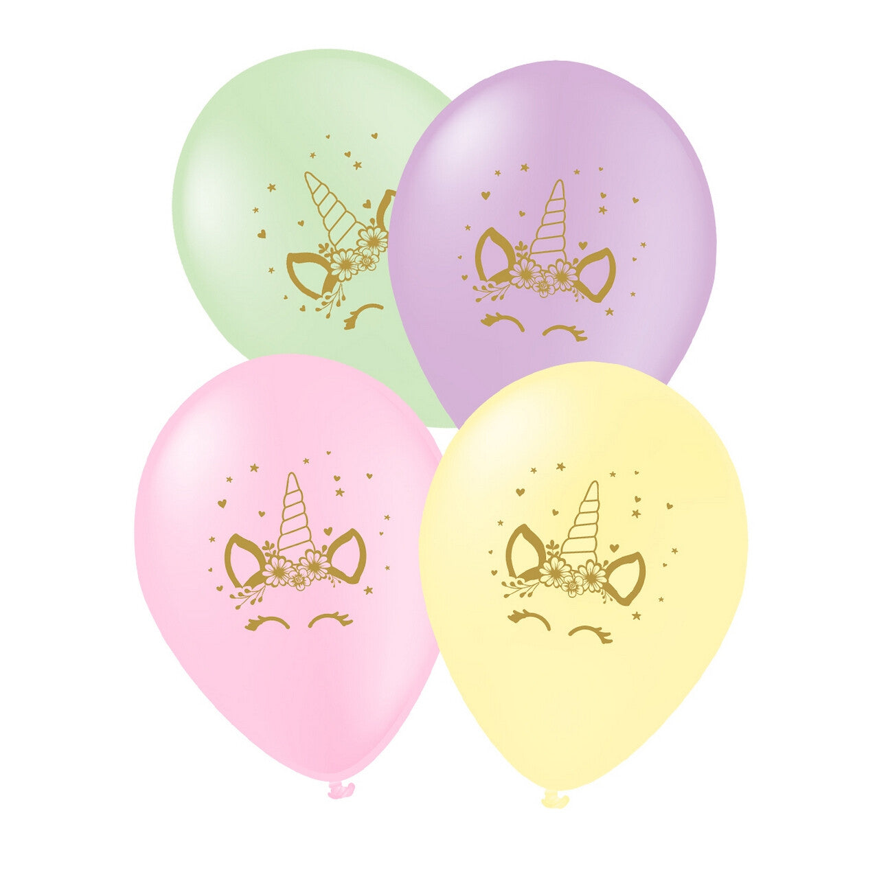 Op deze afbeelding zie je een Decoratie, van het merk Funidelia. Latex Ballonnen Unicorn Flowers 8 Stuks