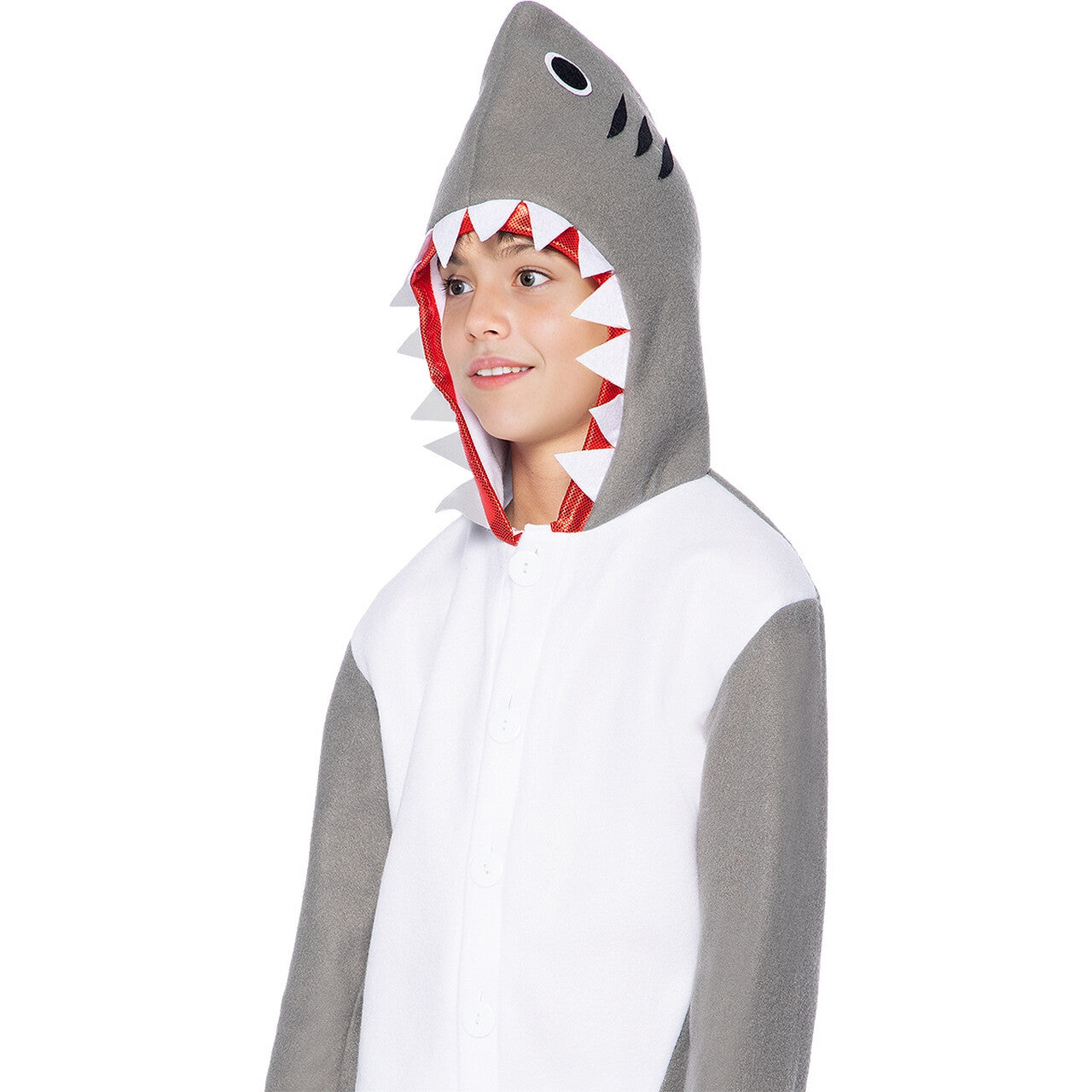 Op deze afbeelding zie je een Kostuums, van het merk Funidelia. Shark Love Attack Kind Kostuum