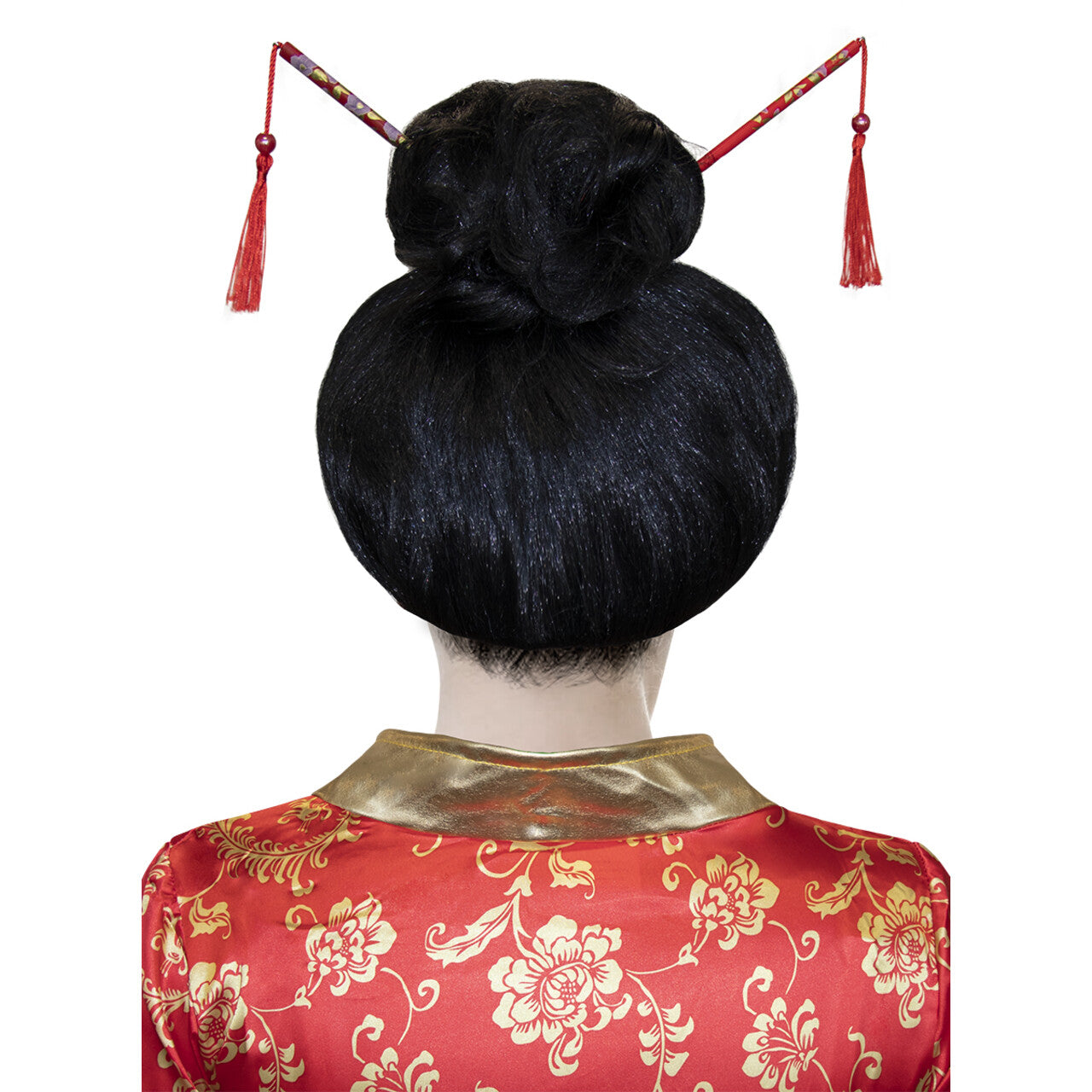 Op deze afbeelding zie je een Kostuums, van het merk Funidelia. Geisha Pruik Vrouw Kostuum
