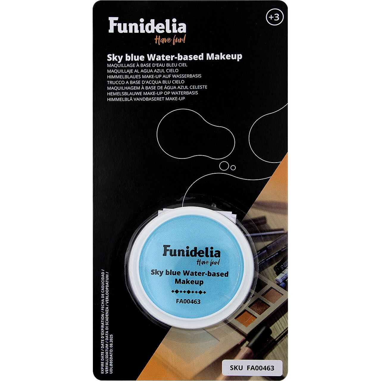 Op deze afbeelding zie je een Accessoires, van het merk Funidelia. Schmink Make Up Blauw Waterbasis 96 Gram
