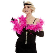 Op deze afbeelding zie je een Accessoires, van het merk Funidelia. Roze Veren Boa 180 Centimter