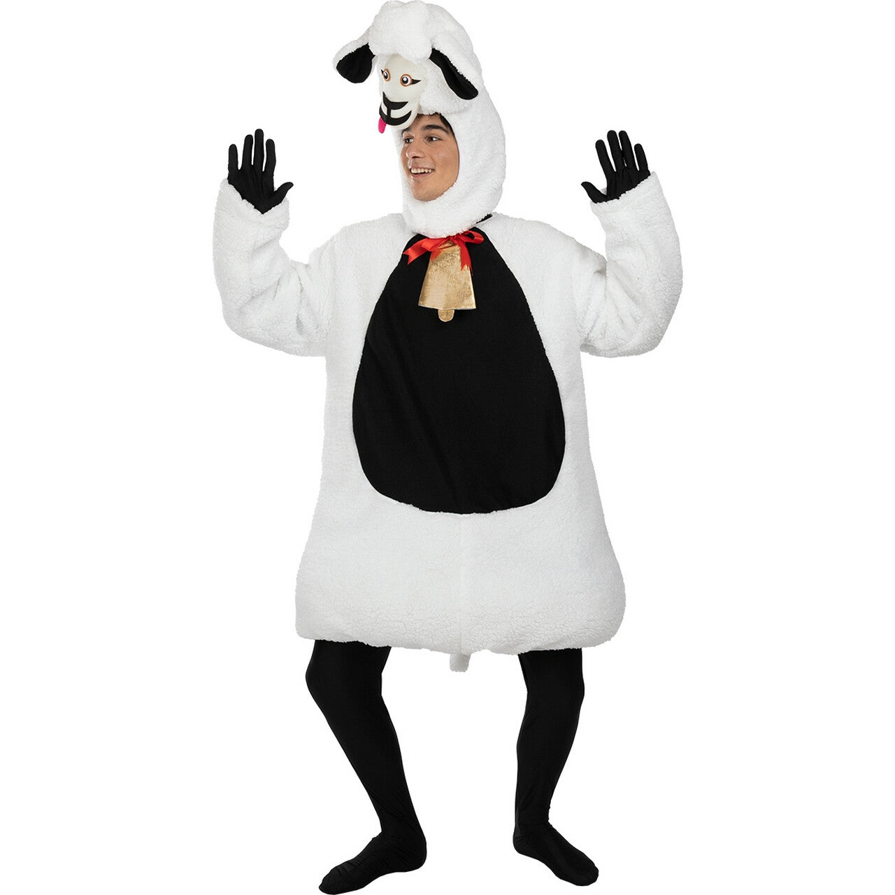 Op deze afbeelding zie je een Kostuums, van het merk Funidelia. Over De Dam Gesprongen Schaap Kostuum