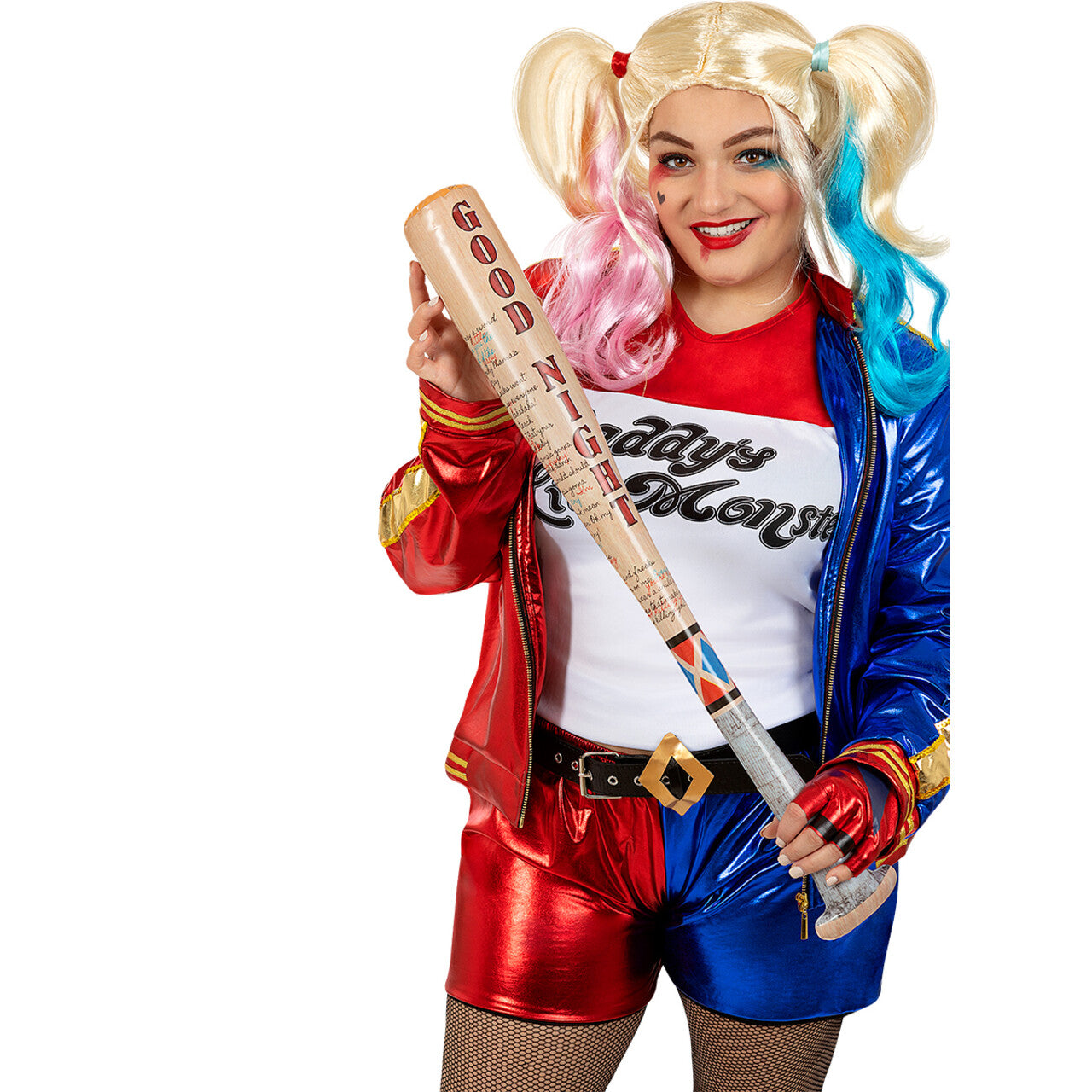 Op deze afbeelding zie je een Accessoires, van het merk Funidelia. Harley Quinn Opblaasknuppel Good Night