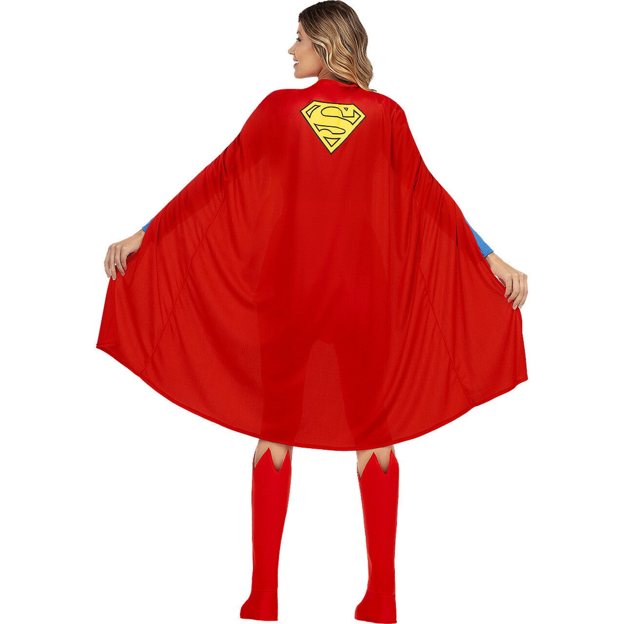 Op deze afbeelding zie je een Kostuums, van het merk Funidelia. Gered Door Superheldin Supergirl Vrouw Kostuum