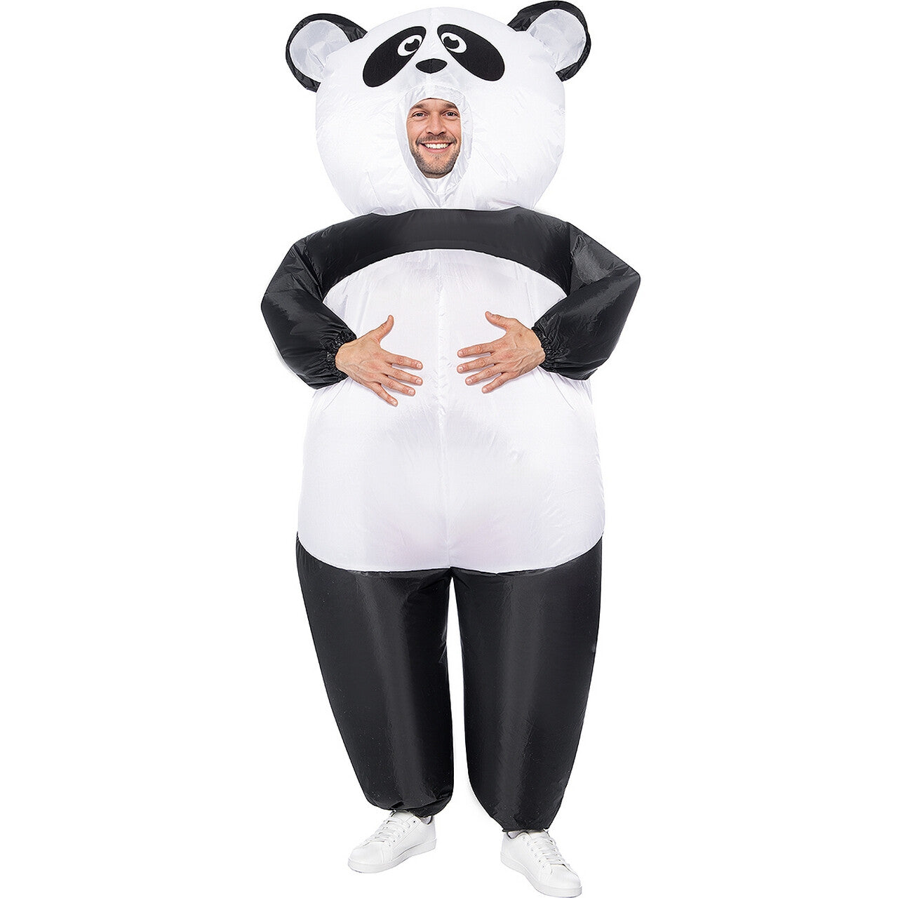 Op deze afbeelding zie je een Kostuums, van het merk Funidelia. Opblaasbare Onhandige Panda Kostuum