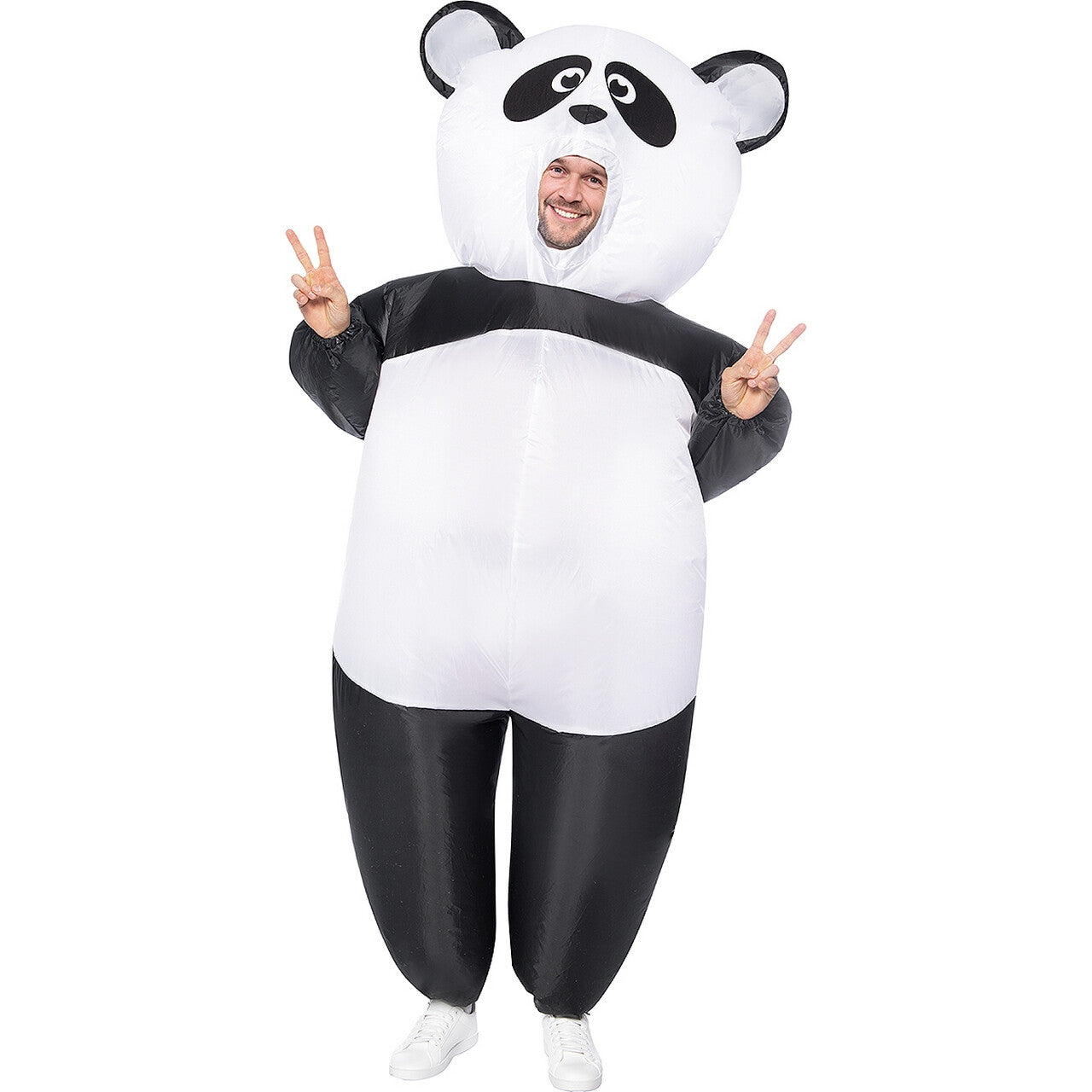 Op deze afbeelding zie je een Kostuums, van het merk Funidelia. Opblaasbare Onhandige Panda Kostuum