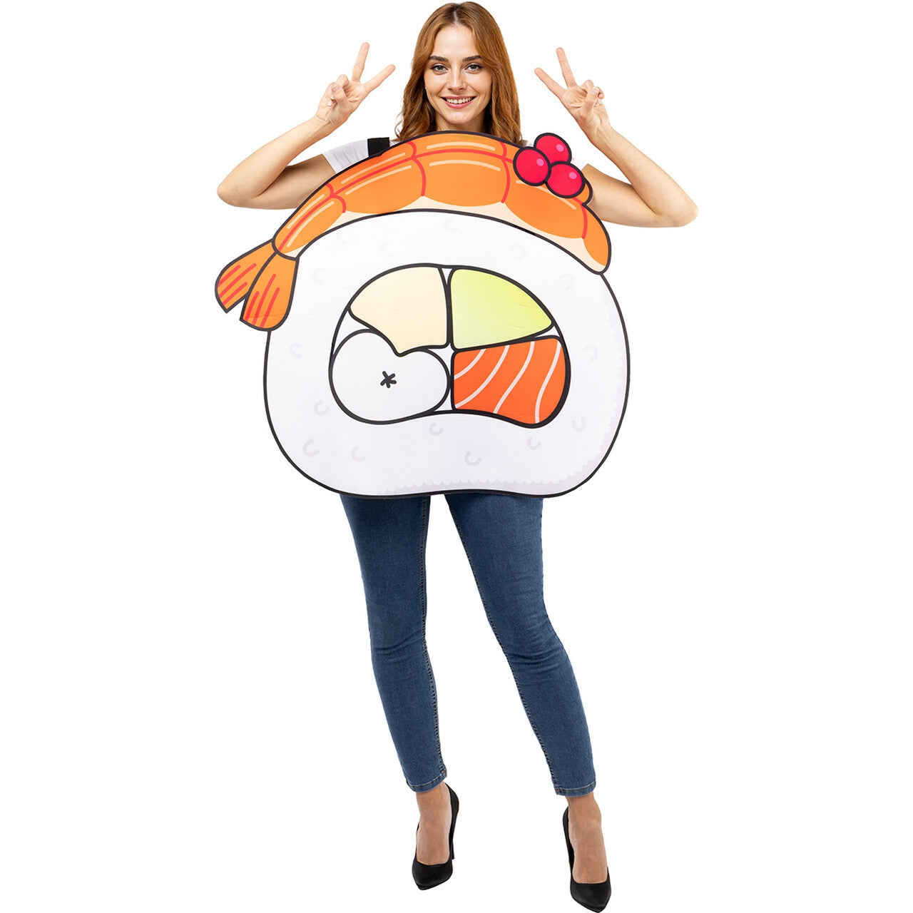 Op deze afbeelding zie je een Kostuums, van het merk Funidelia. Lekker Sushi Hapje Kostuum