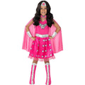 Wonderlijke Roze Heldin Wonder Woman Meisje Kostuum