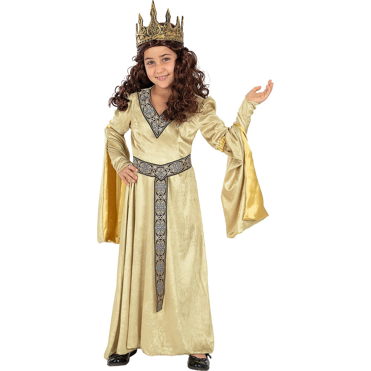 Op deze afbeelding zie je een Kostuums, van het merk Funidelia. Deluxe Vrouwe Guinevere Meisje Kostuum