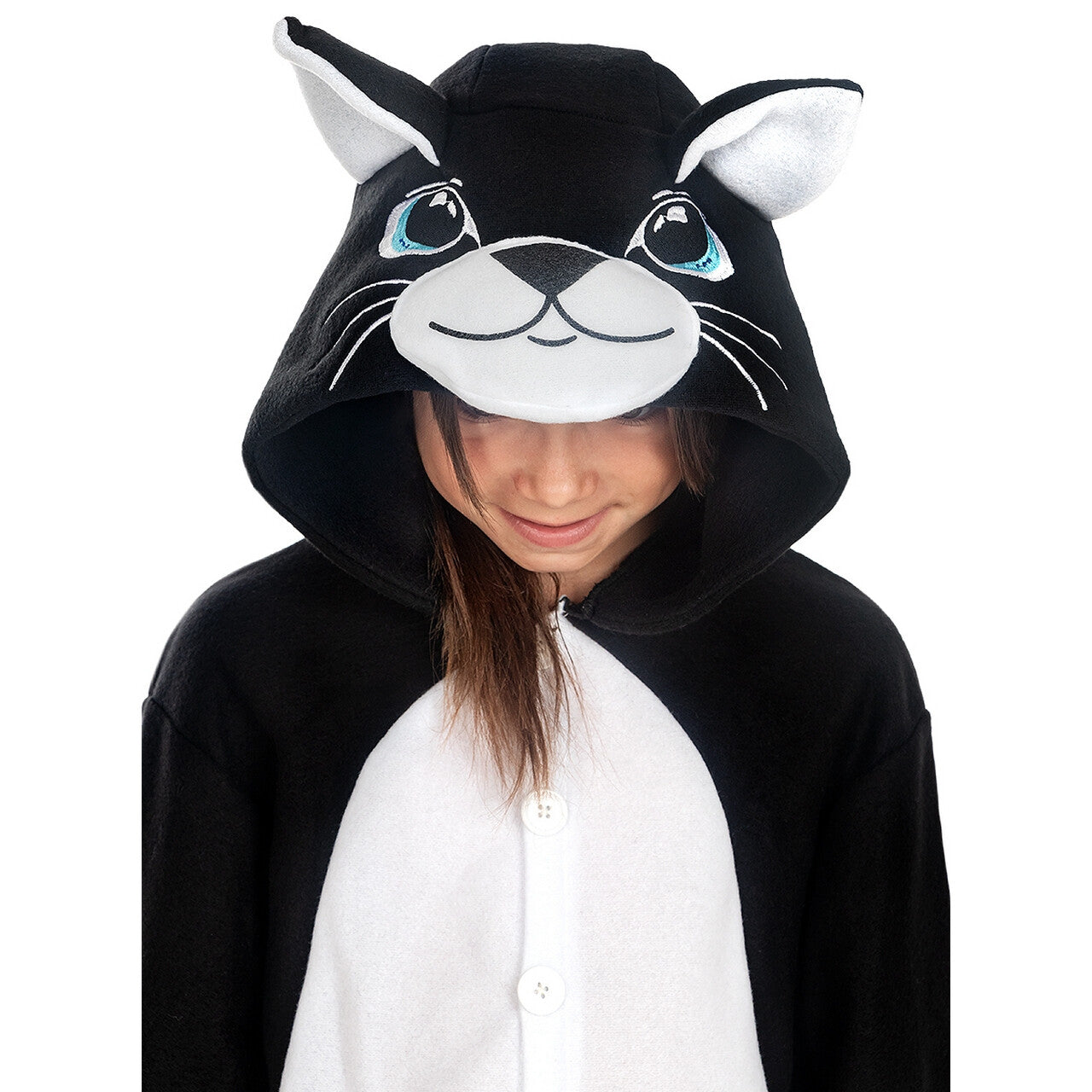 Op deze afbeelding zie je een Kostuums, van het merk Funidelia. Kitty Kat Zwart Kind Kostuum
