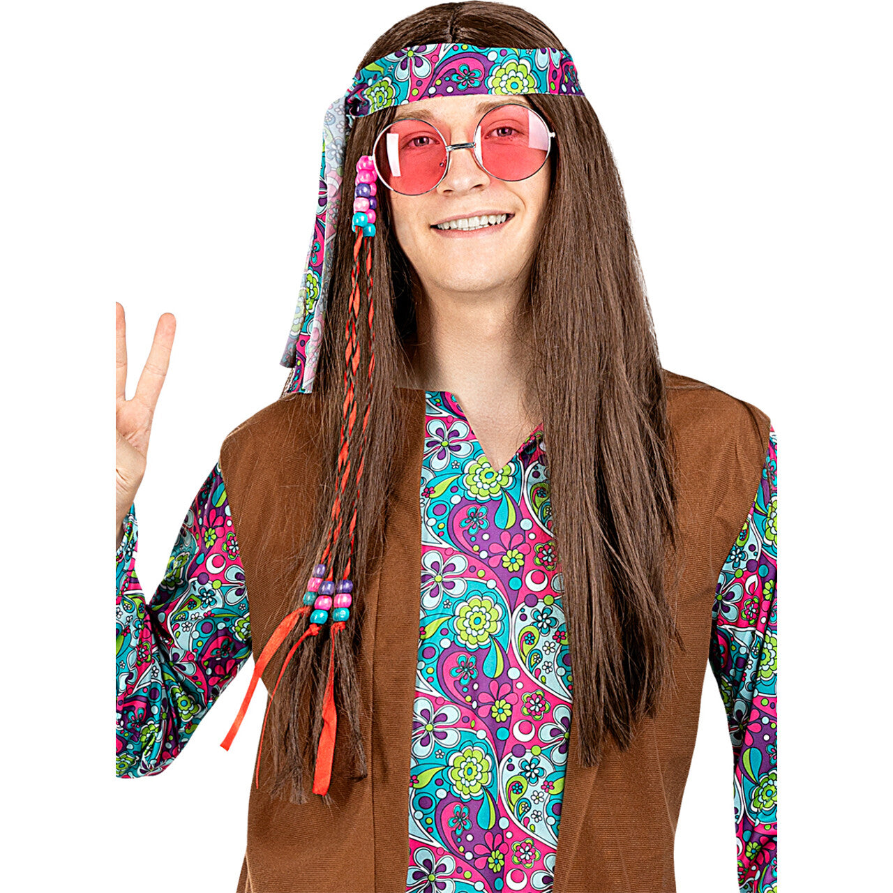 Op deze afbeelding zie je een Kostuums, van het merk Funidelia. Hippie Harold Man Kostuum