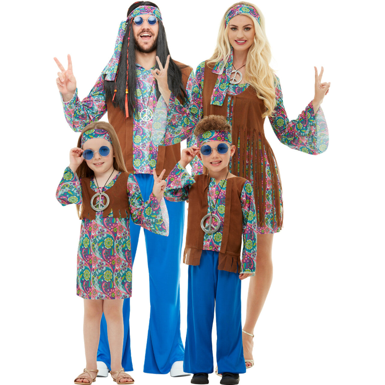 Op deze afbeelding zie je een Kostuums, van het merk Funidelia. Hippie Harold Man Kostuum