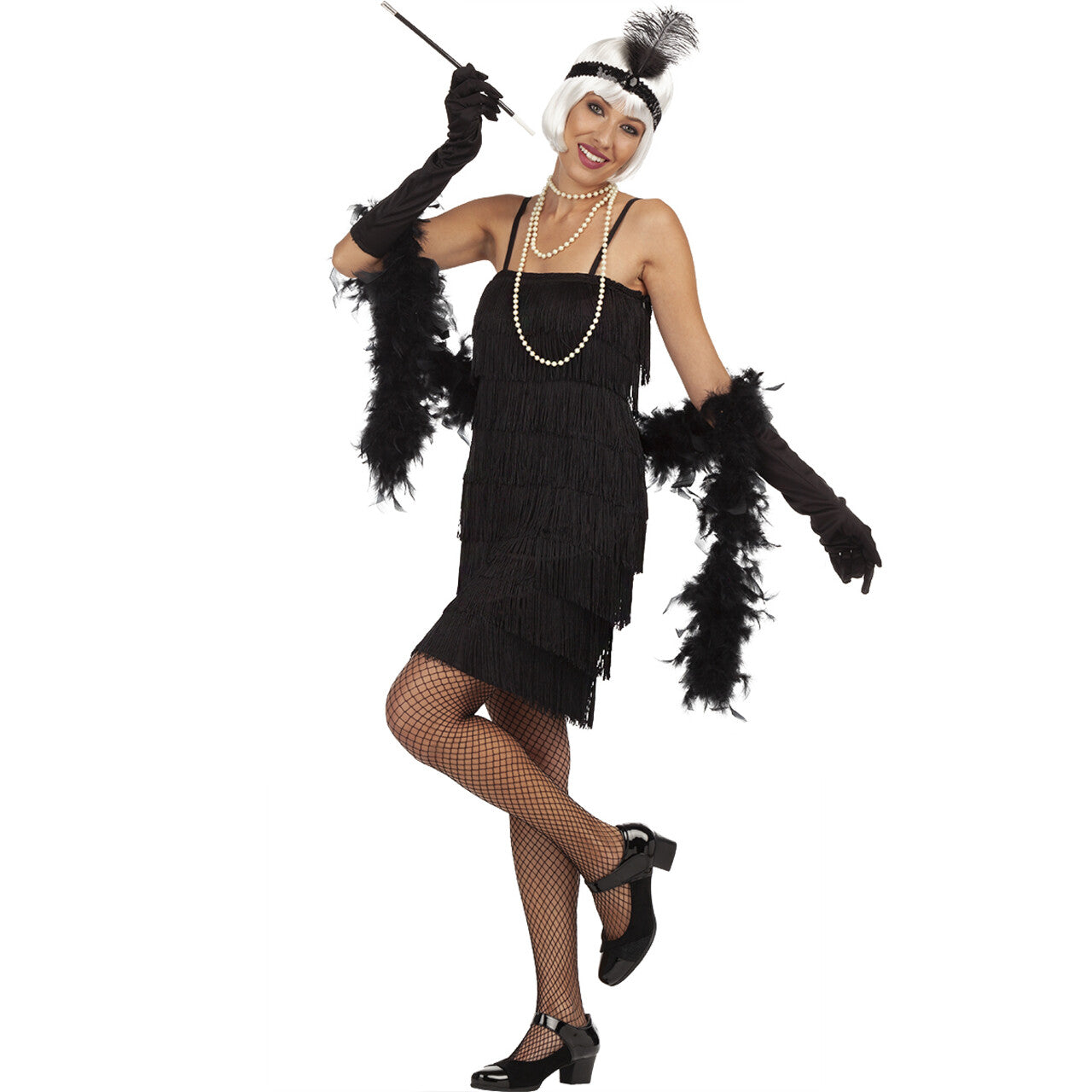 Op deze afbeelding zie je een Kostuums, van het merk Funidelia. Jaren 20 Charlotte Flapper Vrouw Kostuum