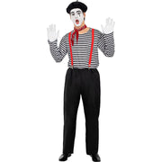 Op deze afbeelding zie je een Kostuums, van het merk Funidelia. Huilende Zwart Wit Mime Clown Man Kostuum