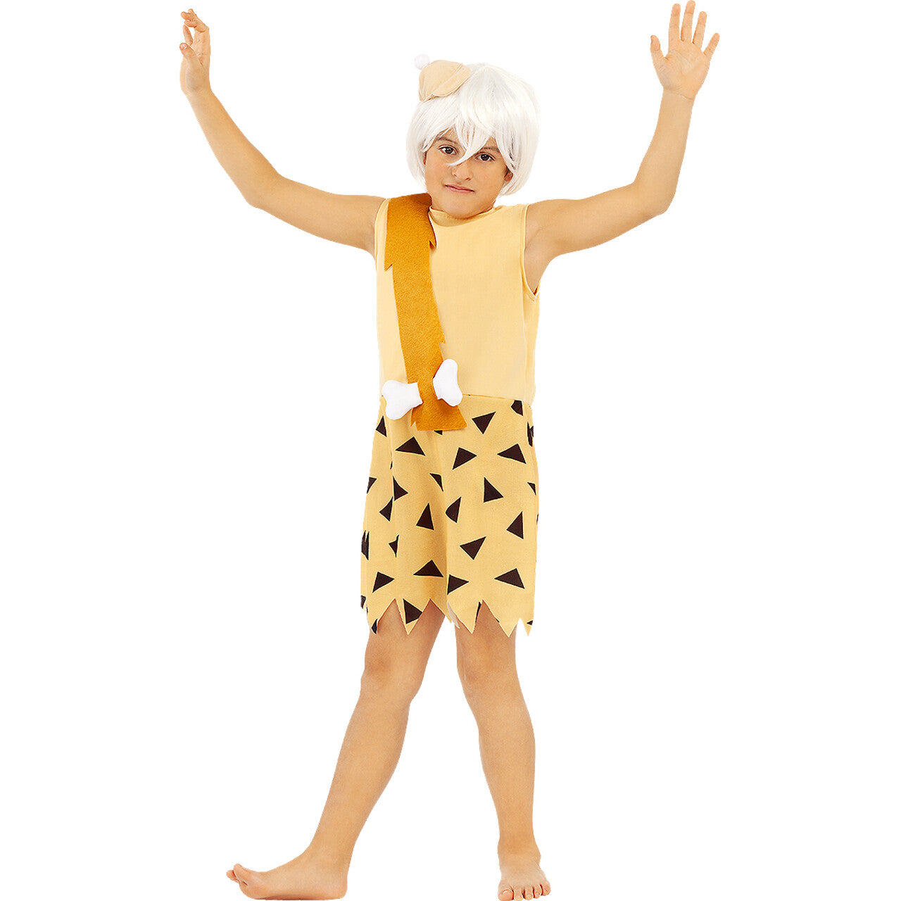Op deze afbeelding zie je een Kostuums, van het merk Funidelia. Little Bamm Bamm Flinstones Jongen Kostuum