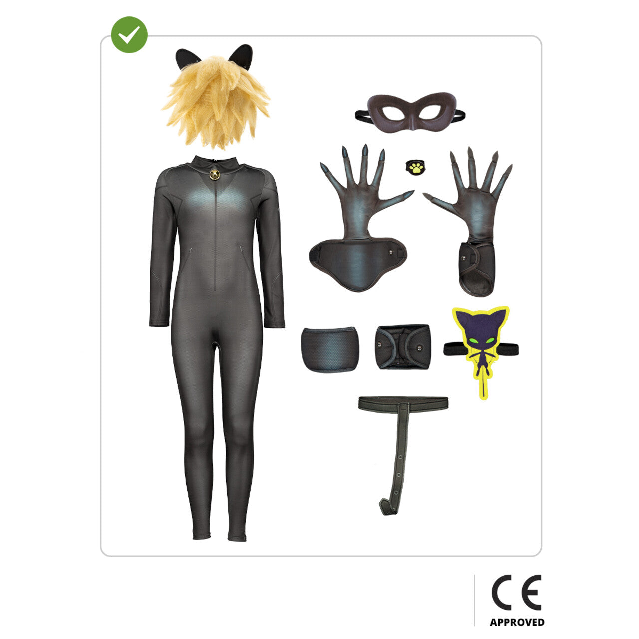 Op deze afbeelding zie je een Kostuums, van het merk Funidelia. Compleet Kostuum Cat Noir Van Miraculous Ladybug Kind