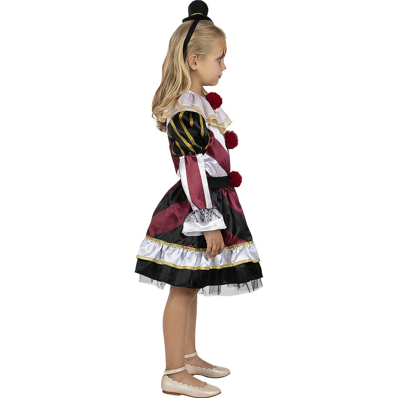 Op deze afbeelding zie je een Kostuums, van het merk Funidelia. Clown Scarlett Scare Meisje Kostuum