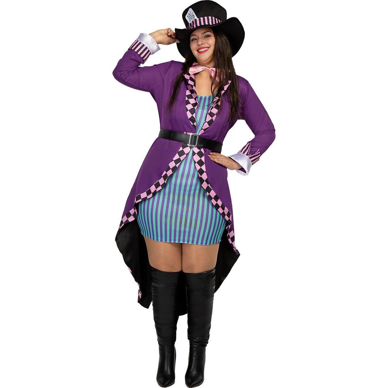 Op deze afbeelding zie je een Kostuums, van het merk Funidelia. Gek En Sexy Mad Hatter Dame Vrouw Kostuum