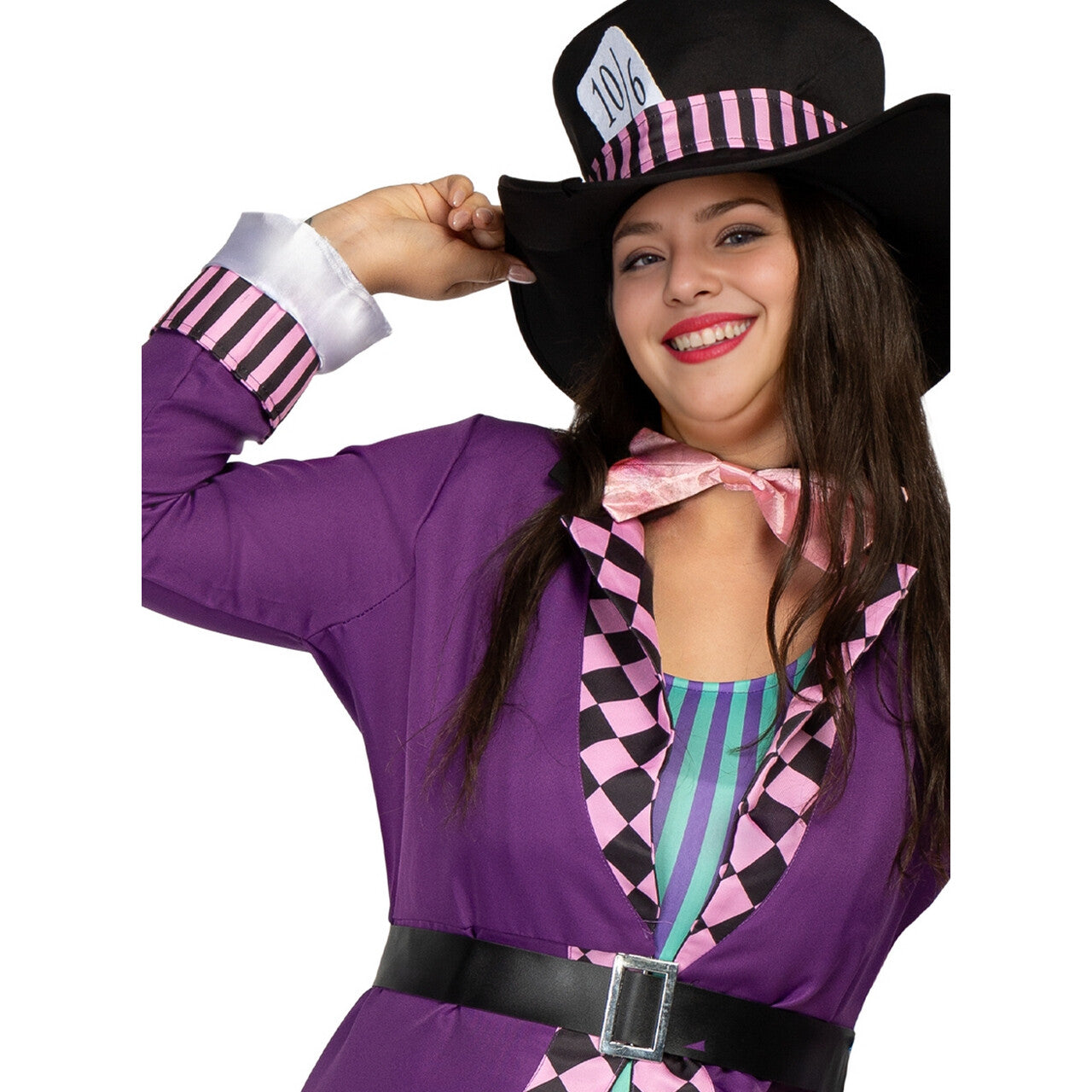 Op deze afbeelding zie je een Kostuums, van het merk Funidelia. Gek En Sexy Mad Hatter Dame Vrouw Kostuum