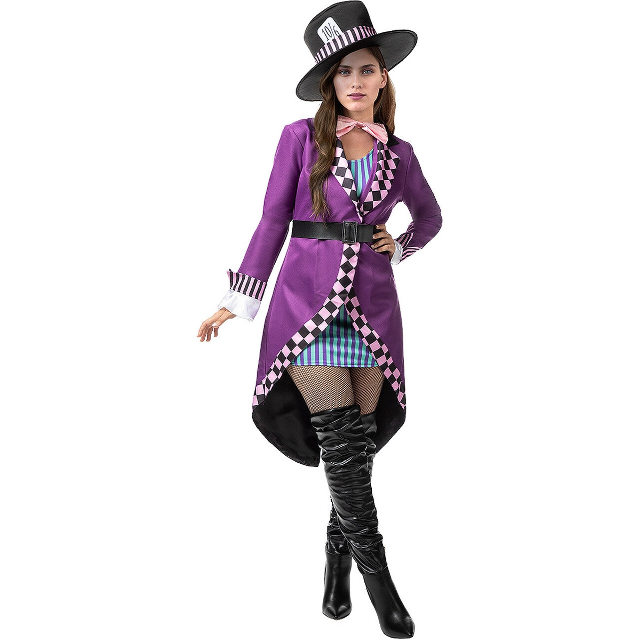 Op deze afbeelding zie je een Kostuums, van het merk Funidelia. Gek En Sexy Mad Hatter Dame Vrouw Kostuum