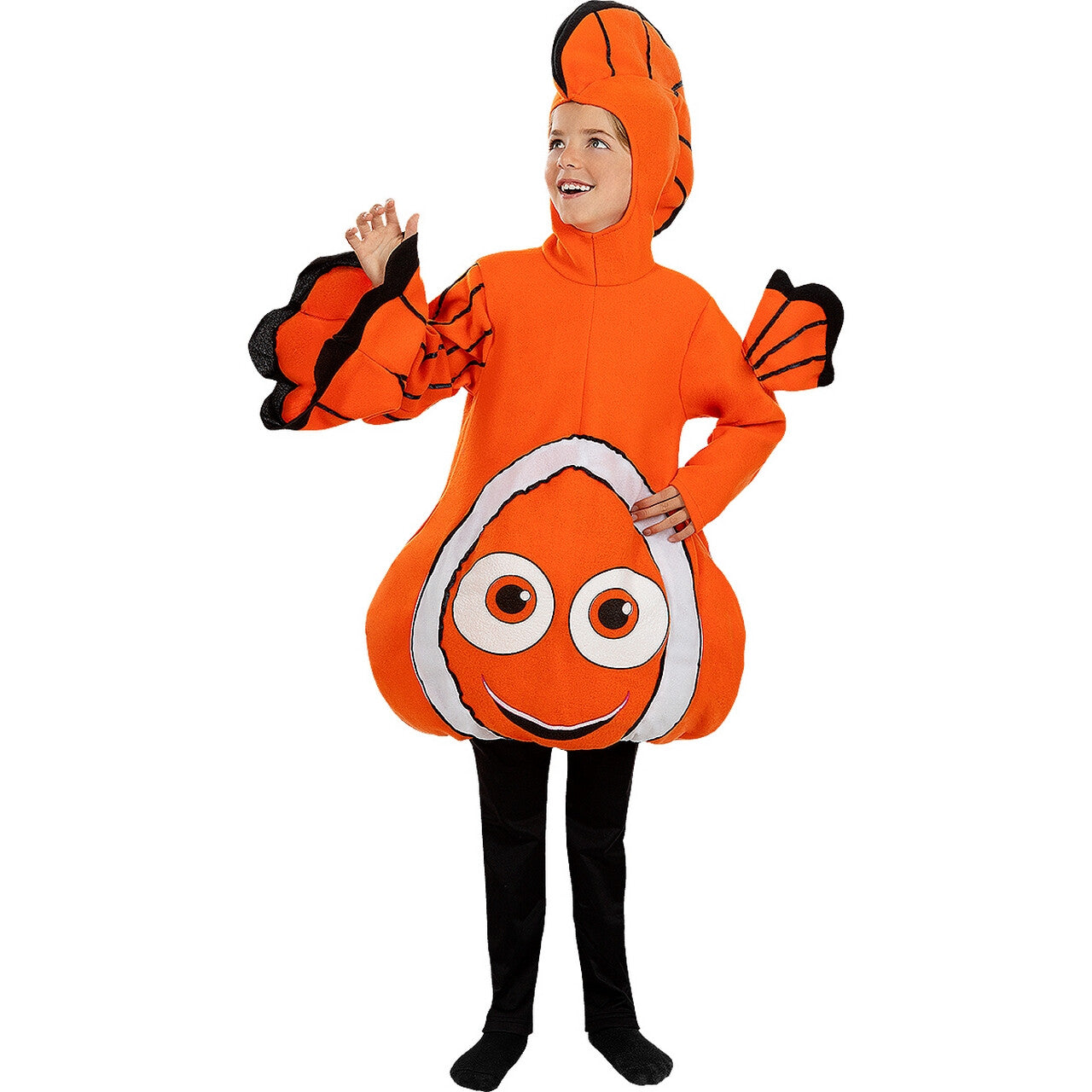 Op deze afbeelding zie je een Kostuums, van het merk Funidelia. Dappere Oranje Clown Vis Kind Kostuum