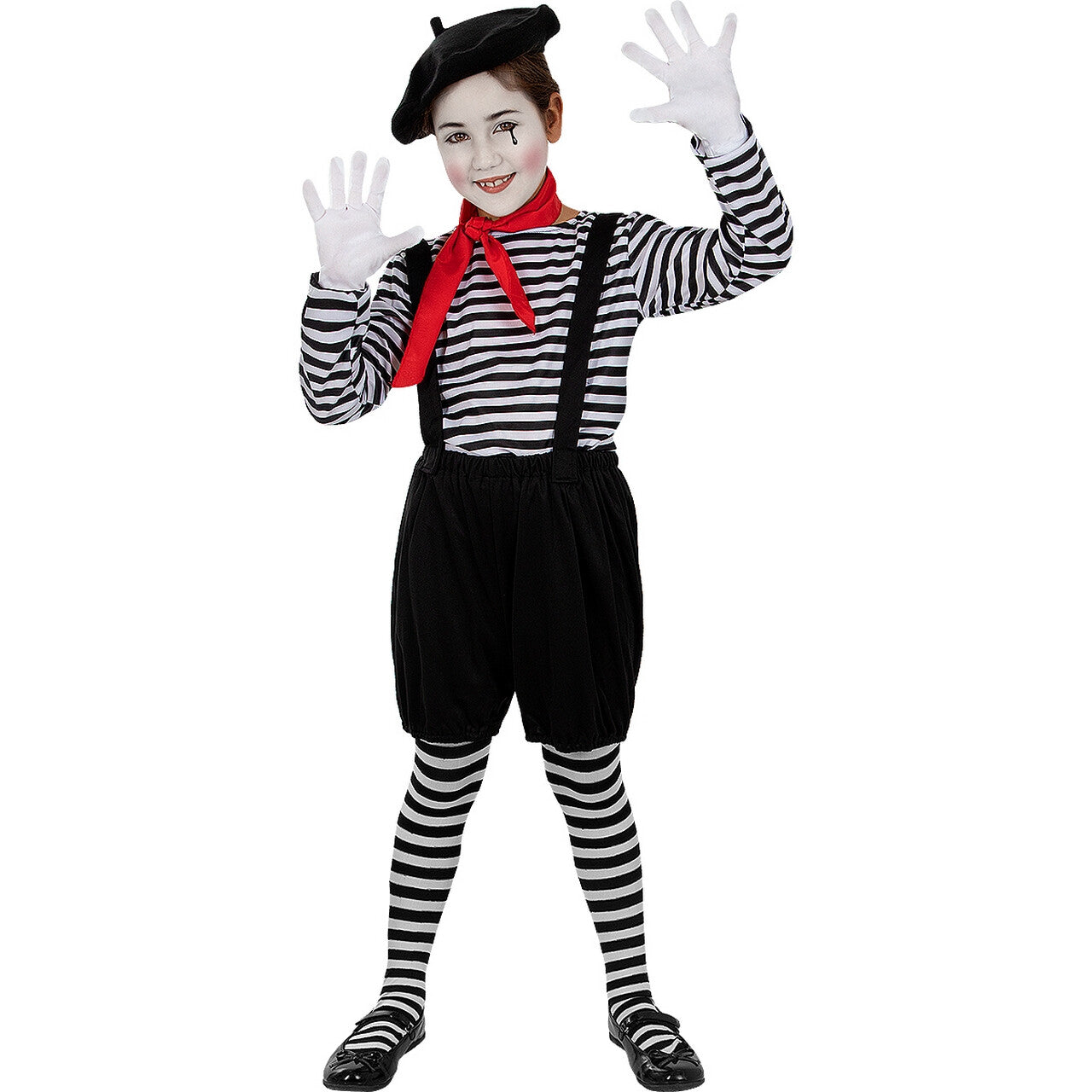 Op deze afbeelding zie je een Kostuums, van het merk Funidelia. Mime Meisje Panto Kostuum